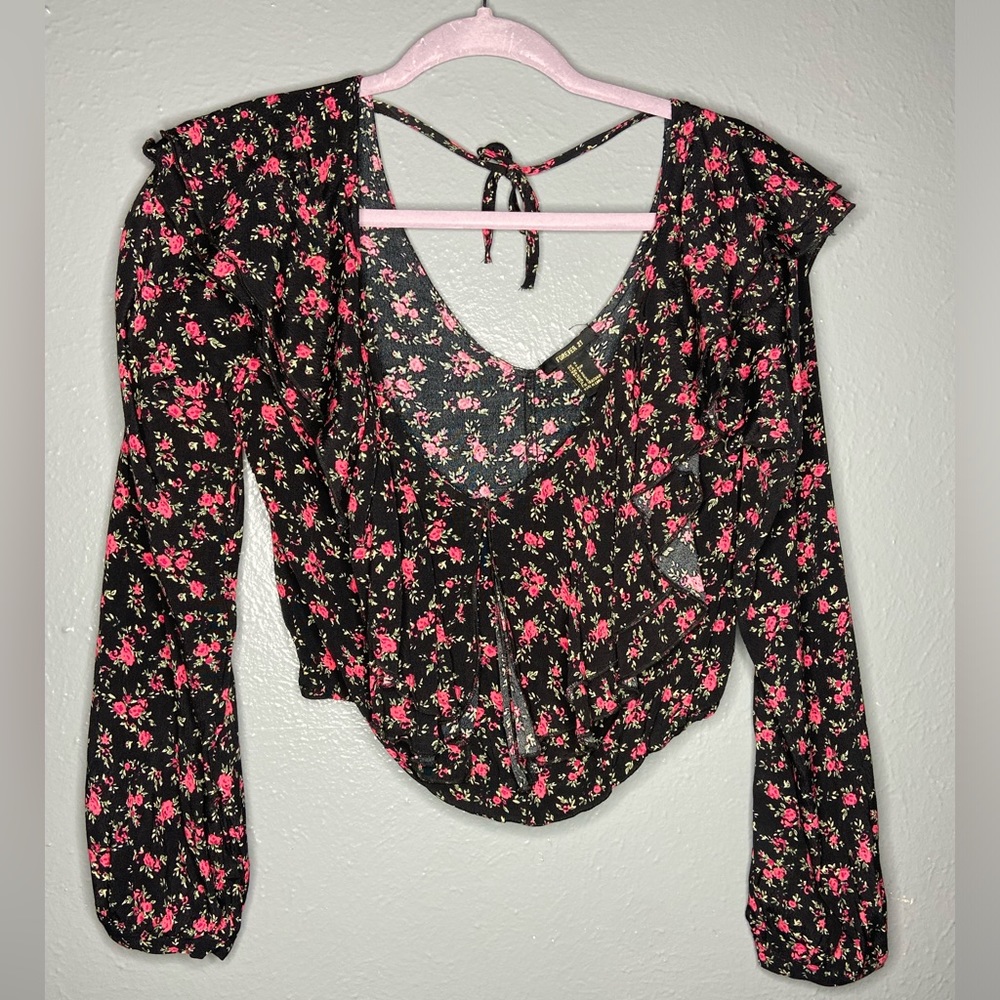 Floral Long-Sleeved Blouse